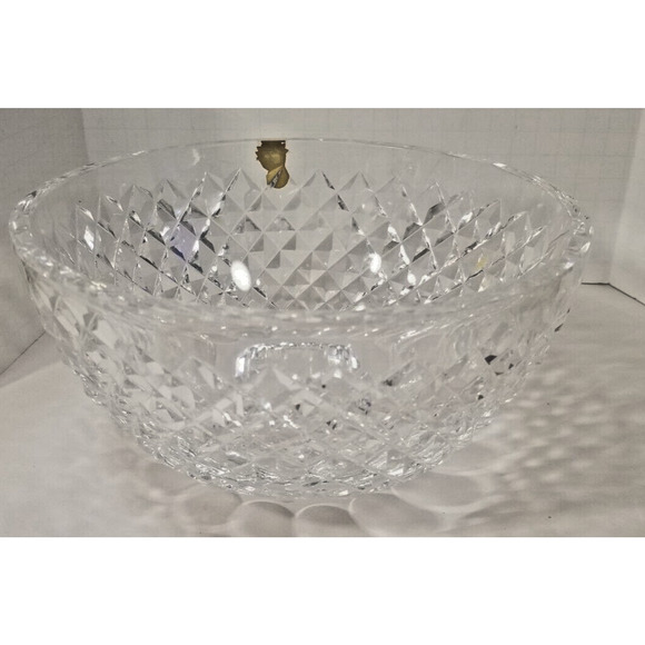 Waterford Round Serving Vegetable Bowl 8" Elegant Vintage Crystal Signed - Picture 4 of 7